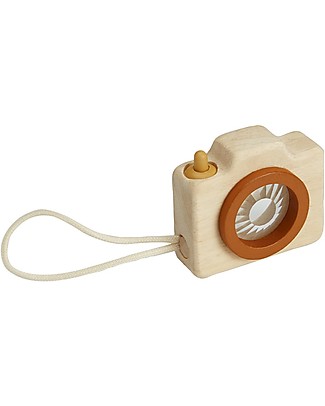 PlanToys Wooden Mini Camera with Kaleidoscope Lens - Enchants! Story Making Games