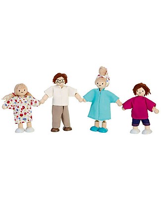 PlanToys Wooden Mini Doll Family - for Plantoys Dollhouse Dolls