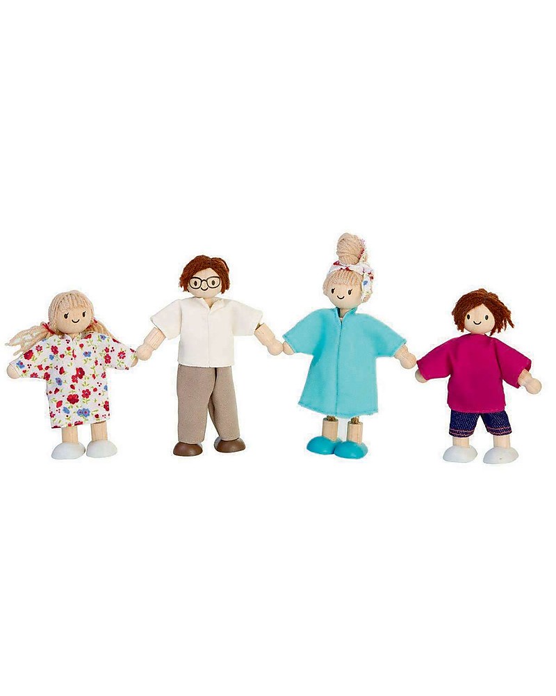Plantoys Wooden Mini Doll Family For Plantoys Dollhouse Unisex