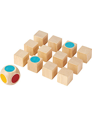 PlanToys Wooden Mini Memory Game, 12 cubes - Eco-friendly fun! Memory Games