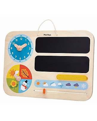 PlanToys Wooden Multiactivity Chalkboard My First Calendar Calendars