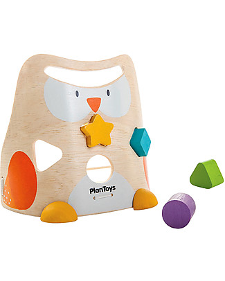 PlanToys Wooden Owl Sorter - Eco-friendly, educational, fun! Wooden Stacking Toys