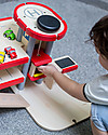 PlanToys Wooden Parking Garage - Fun and educational Wooden Toy Cars, Trains & Trucks