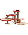 PlanToys Wooden Parking Garage - Fun and educational Wooden Toy Cars, Trains & Trucks