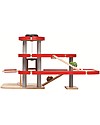 PlanToys Wooden Parking Garage - Fun and educational Wooden Toy Cars, Trains & Trucks