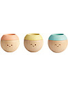 PlanToys Wooden Pastel Sensory Tumbling - Visual, Auditory and Tactile Development Wooden Rattles