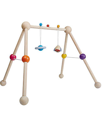PlanToys Wooden Play Gym - Set of Toys Included Baby Gym