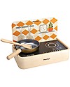 PlanToys Wooden Portable Kitchen with Frying Pan - for Little Chef Story Making Games