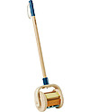 PlanToys Wooden Push Along Toy Walk n Roll and Rattle - Blue and Orange Push-Toys