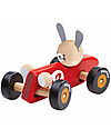 PlanToys Wooden Rabbit Racing Car, 16 cm - Eco-friendly fun! Wooden Toy Cars, Trains & Trucks
