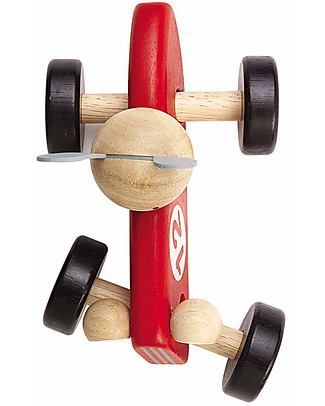 PlanToys Wooden Rabbit Racing Car, 16 cm - Eco-friendly fun! Wooden Toy Cars, Trains & Trucks