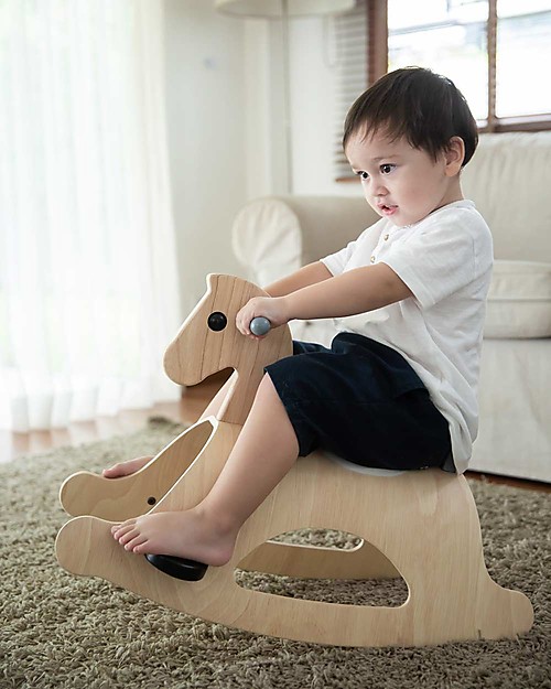 PlanToys Wooden Rocking Horse Palomino Mono Rides On
