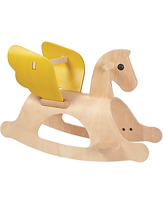 PlanToys Wooden Rocking Horse with Wings Pegasus Rides On