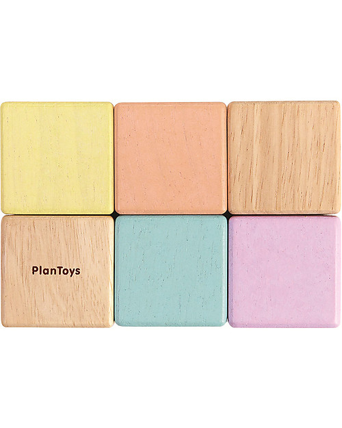 PlanToys Wooden Sensory Blocks - Visual, Auditory and Tactile Development Montessori Toys