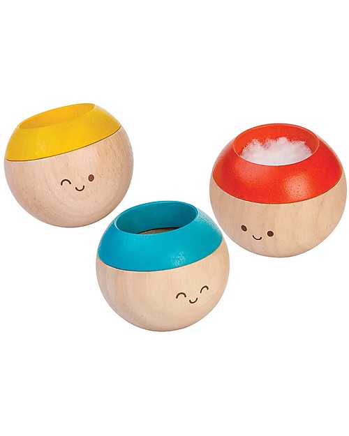PlanToys Wooden Sensory Tumbling - Visual, Auditory and Tactile Development Newborn Toys_
