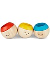PlanToys Wooden Sensory Tumbling - Visual, Auditory and Tactile Development Newborn Toys_