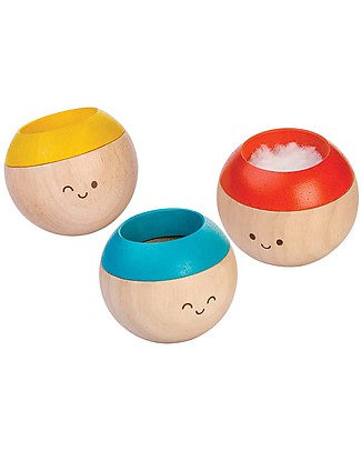 PlanToys Wooden Sensory Tumbling - Visual, Auditory and Tactile Development Wooden Blocks & Construction Sets