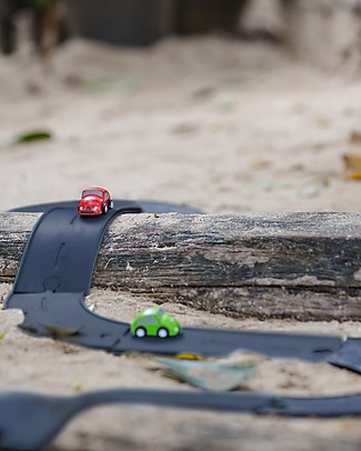 PlanToys Wooden Set of Colorful Cars, 3 pieces Wooden Toy Cars, Trains & Trucks