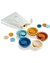 PlanToys Wooden Sort & Count Cups - Orchard Collection - Learn to Sort and Count! Wooden Blocks and Construction Sets