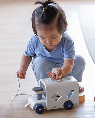 PlanToys Wooden Sorting Bus - Eco-friendly Fun Wooden Stacking Toys