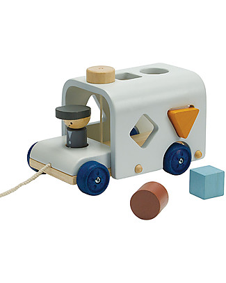 PlanToys Wooden Sorting Bus - Eco-friendly Fun Wooden Stacking Toys