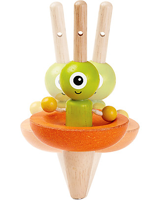 PlanToys Wooden Spaceship Top - Eco-friendly, educational, fun! Traditional Toys