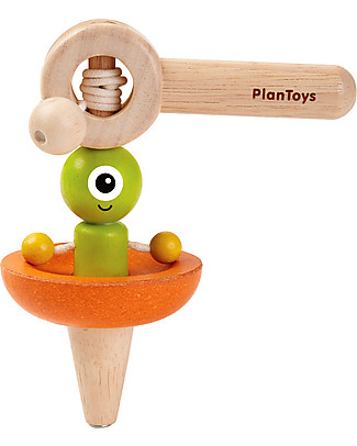 PlanToys Wooden Spaceship Top - Eco-friendly, educational, fun! Traditional Toys