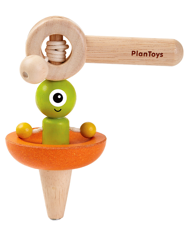 PlanToys Wooden Spaceship Top - Eco-friendly, educational, fun! unisex ( bambini)
