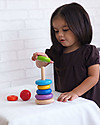 PlanToys Wooden Stacking Ring - Rainbow - Eco-friendly fun! Wooden Stacking Toys