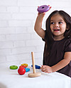 PlanToys Wooden Stacking Ring - Rainbow - Eco-friendly fun! Wooden Stacking Toys
