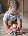 PlanToys Wooden Stacking Rocket with Geometrical Shapes Wooden Toy Cars, Trains & Trucks