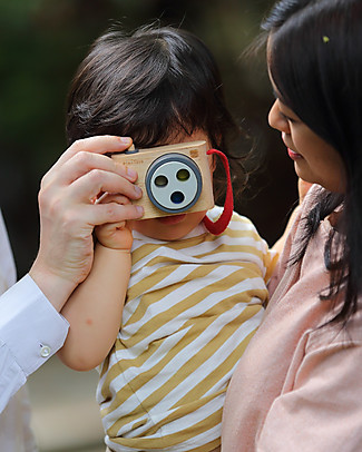 PlanToys Wooden Toy Coloured Snap Camera - Fun and eco-friendly! Wooden Toy Tools