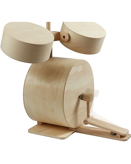 PlanToys Wooden Toy Drum Set - Learn music while having fun! Musical Instruments
