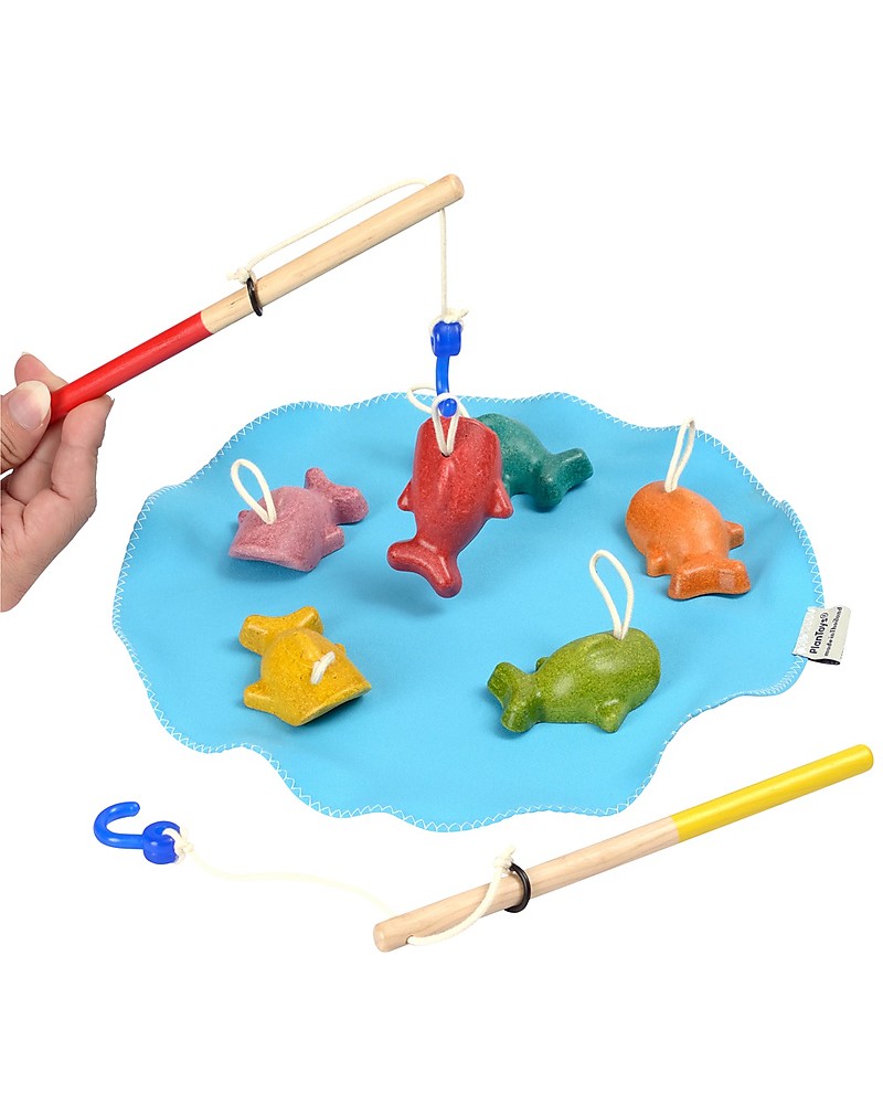 PlanToys Wooden Toy Fishing Game - Fun and eco-friendly! unisex