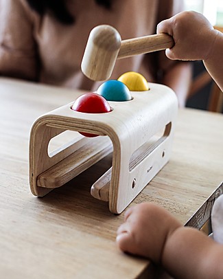 PlanToys Wooden Toy Hammer Balls - Eco-friendly and fun! Newborn Toys