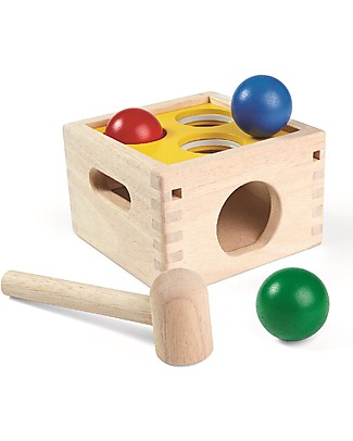 PlanToys Wooden Toy Punch and Drop - Eco-friendly and fun! Wooden Stacking Toys