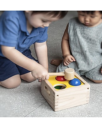 PlanToys Wooden Toy Punch and Drop - Eco-friendly and fun! Wooden Stacking Toys