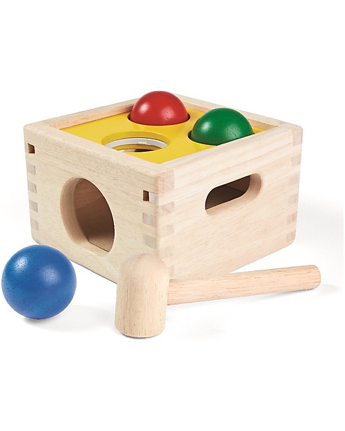 PlanToys Wooden Toy Punch and Drop - Eco-friendly and fun! Wooden Stacking Toys