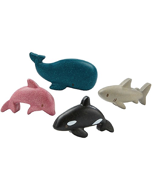 PlanToys Wooden Toy Sea Life Set Wooden Animals