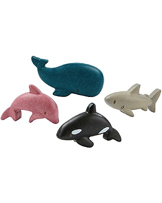 PlanToys Wooden Toy Sea Life Set Wooden Animals