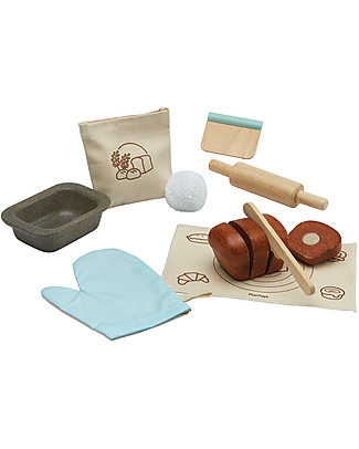 PlanToys Wooden Toy Set Breadloaf Wooden Food
