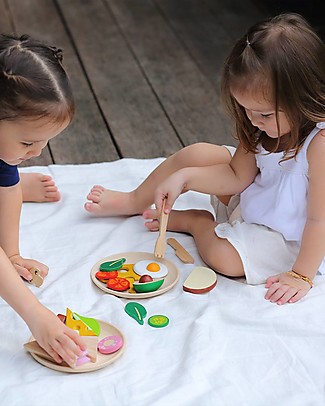 PlanToys Wooden Toy Set Breakfast Menu Toy Kitchens & Play Food