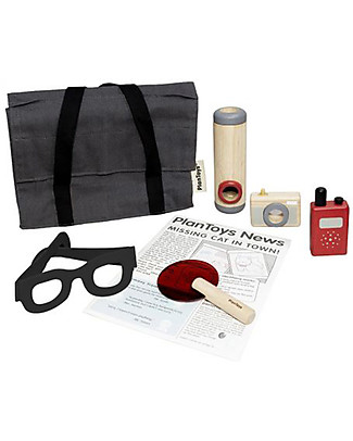 PlanToys Wooden Toy Set Detective - Fun and eco-friendly! Story Making Games