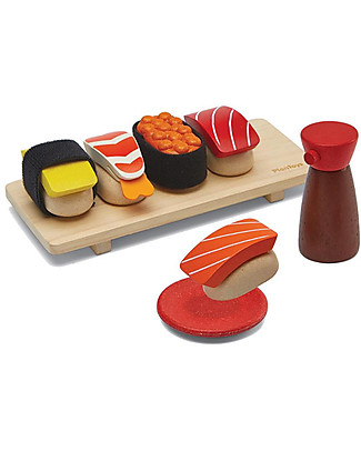 PlanToys Wooden Toy Set Sushi Wooden Food