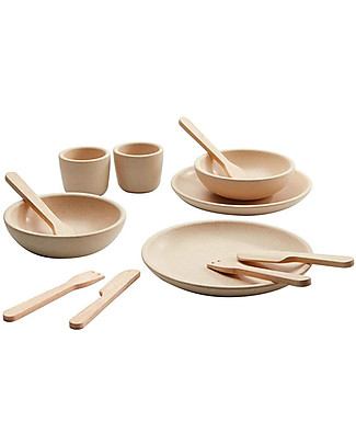 PlanToys Wooden Toy Set Tableware Toy Kitchens & Play Food