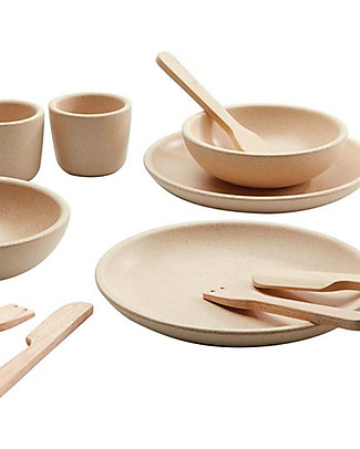 PlanToys Wooden Toy Set Tableware Toy Kitchens & Play Food