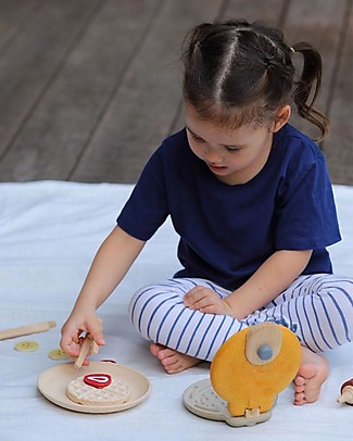 PlanToys Wooden Toy Set Waffle Wooden Food