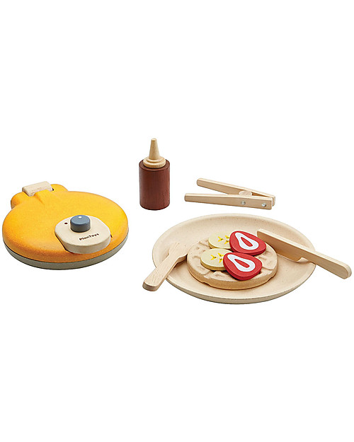 PlanToys Wooden Toy Set Waffle Wooden Food