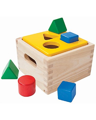 PlanToys Wooden Toy Shape and Sort It Out - Eco-friendly and fun! Wooden Stacking Toys