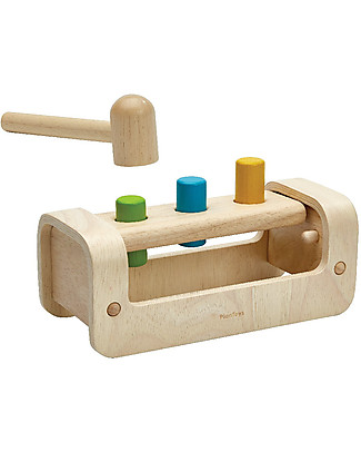 PlanToys Wooden Toys Pounding Bench - Eco-friendly and fun! Wooden Stacking Toys